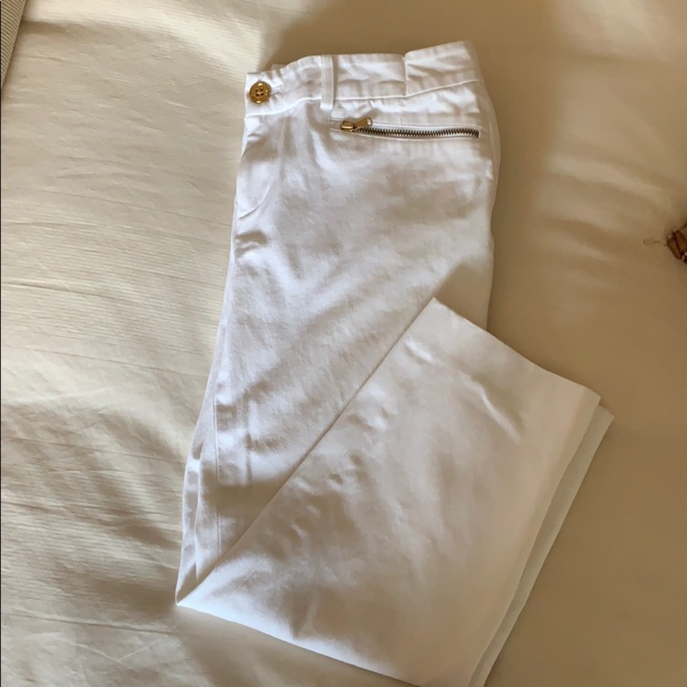 Lauren white crop pant. Size 4 Petite.